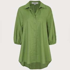 BERLOOK Shirt Collar Lantern Sleeve Cover-Up